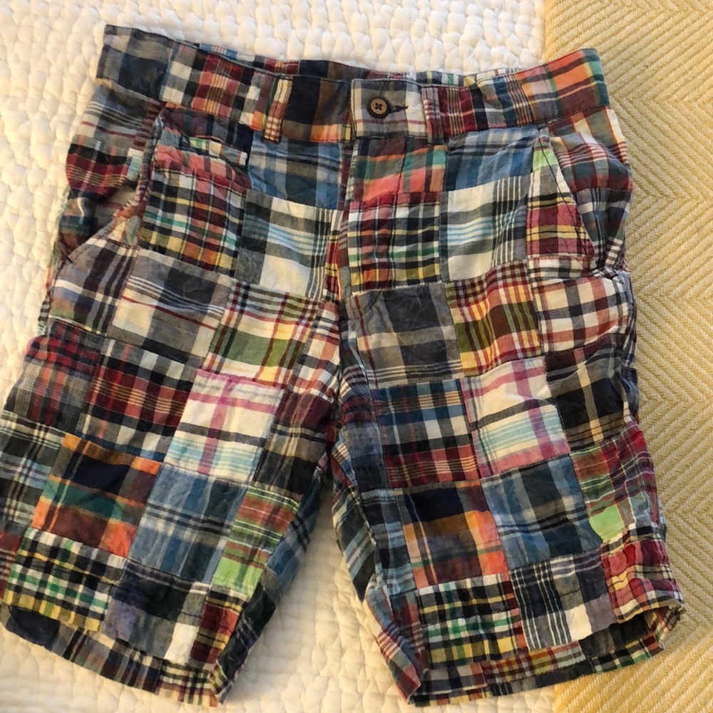 Mens Madras Plaid Cotton Shorts 32 Vintage 1946 Preppy Classic Charleston